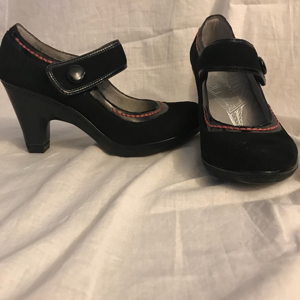 Suede Black suede Mary Jane sandals